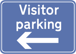 P15 Plastic Correx A2 Foamex Visitor Parking Left Sign A4 A3 