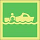 rescue boat symbol  safety sign