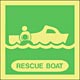 rescue boat  safety sign