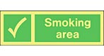 smoking area  safety sign