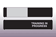 Training in progress sliding door sign  safety sign