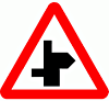 DOT No 507.1   Staggered Junction Ahead 3  safety sign