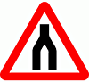 DOT No 520   Dual Carriageway ends ahead  safety sign