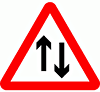 DOT No 521   Two-way traffic  safety sign