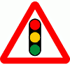 DOT No 543 Traffic lights or Traffic signals  safety sign