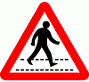 DOT No 544  Pedestrian Crossing  safety sign