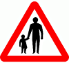 DOT No 544.1 Pedestrians in road  safety sign