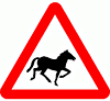DOT No 550  Beware of Wild horses  safety sign