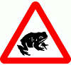 DOT No 551.1 Beware of Toads crossing  safety sign
