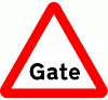 DOT No 554 Gate Warning Sign  safety sign