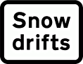 DOT NO 554.3 Snow drifts  safety sign