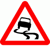 DOT No 557 Slippery road  safety sign