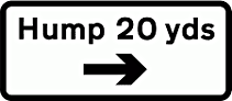 DOT NO 557.4 Hump  safety sign