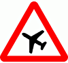 DOT No 558 Beware of Low aircraft  safety sign