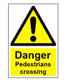 Danger Pesestrians Crossing sign  safety sign