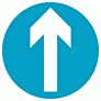 DOT No 606 Ahead only  safety sign