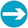 DOT No 606 Turn right  safety sign
