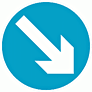 DOT No 610 Keep right  safety sign