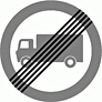 DOT No 622.2  End of goods vehicle prohibition  safety sign