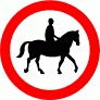 DOT No 622.6  No horses  safety sign