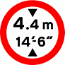 DOT No 629.2A - height limit  safety sign