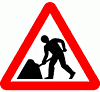 DOT No 7001 Road works  safety sign