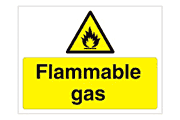 Flammable gas sign  safety sign