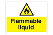 Flammable liquid sign  safety sign
