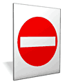 Acrylic no entry symbol sign  safety sign