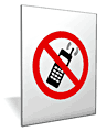 Acrylic no mobile phones sign  safety sign