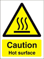 Caution Hot Surface sign  safety sign