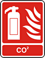 Co2 fire extinguisher  safety sign
