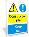 Construction site keep out  safety sign