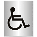 Disabled Logo Sign Aluminium Effect Acrylic  safety sign