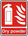 Dry powder fire extinguisher  safety sign