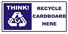 Large recycle bin sticker - Cardboard  safety sign