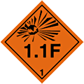 Explosive Hazchem 1.1F  safety sign