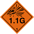 Explosive Hazchem 1.1G  safety sign