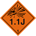 Explosive Hazchem 1.1J  safety sign