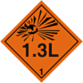 Explosive Hazchem 1.3L  safety sign