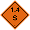 Explosive Hazchem 1.4S  safety sign