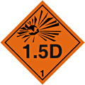 Explosive Hazchem 1.5D  safety sign
