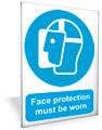 Face Protection must be worn outdoor sign  safety sign