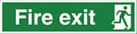 Fire Exit Running Man Right sign  safety sign