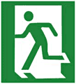 Fire Exit Running man only right sign  safety sign