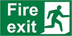 Fire exit right sign  safety sign