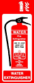 Fire extinguisher sign water  safety sign