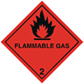 Flammable Gas Hazchem  safety sign