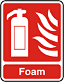 Foam fire extinguisher  safety sign