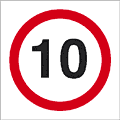 Foamboard 10mph speed limit sign  safety sign